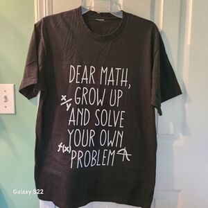Kids black math t shirt